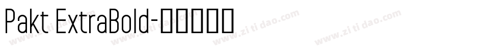 Pakt ExtraBold字体转换